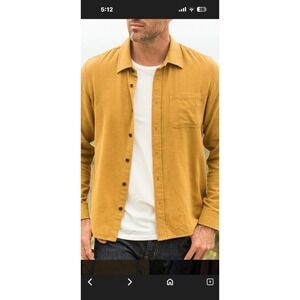 Outerknown Long Sleeve Transitional Flannel XL Mustard